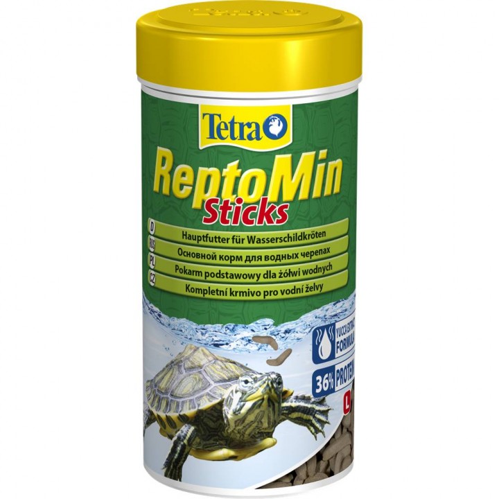 Тетра РептоМин 1000 мл - основной полноценный корм для водных черепах в виде палочек