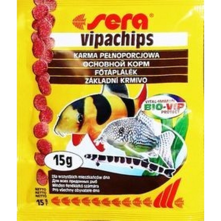 Корм Сера Випачипс 15 гр - корм для донных рыб в виде таблеток