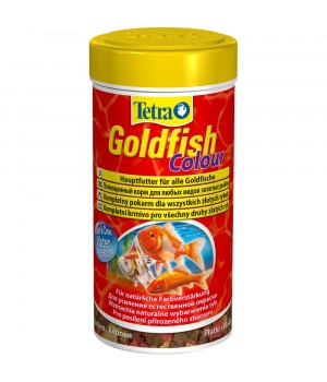 Тетра Голдфиш колор 250 мл - сбалансированный корм для улучшения окраса золотых рыб в хлопьях