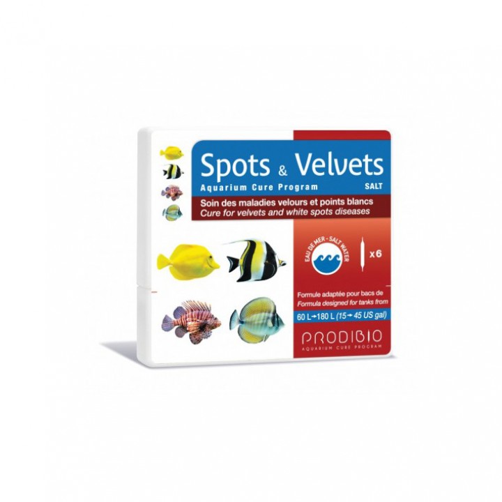 Spots & Velvets Salt кондиционер при белоточечных заболеваниях морских рыб (12шт)