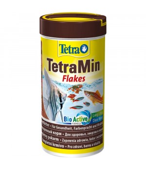 Тетра Мин 100 мл - основной корм для долгой и здоровой жизни всех видов рыб в виде хлопьев