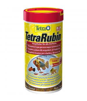Тетра Рубин 100 мл - корм для усиления окраса рыб в виде хлопьев