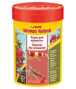 Корм Сера Shrimps natural 100 мл - корм для пресноводных и морских креветок в виде гранул