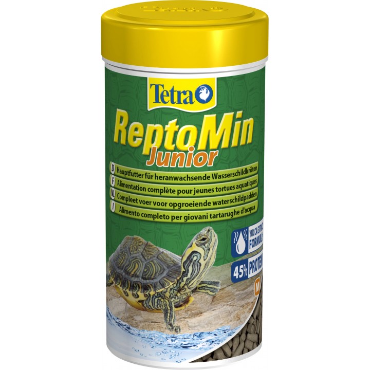 Тетра РептоМин Юниор 100 мл - полноценный корм для молодых водных черепах в виде мини палочек
