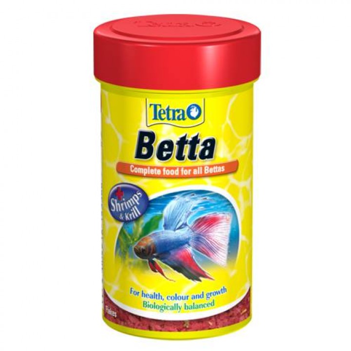 Тетра Бетта 100 мл - основной корм для петушков и других лабиринтовых рыб