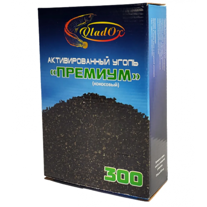 VladOx Активированный уголь кокосовый ПРЕМИУМ 300 мл