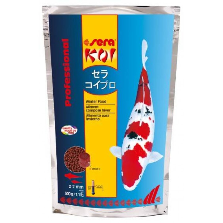Корм Сера KOI Рrofessional зима 500г - основной корм для прудовой рыбы зимнее кормление