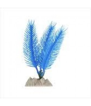 Растение пластиковое GLOFISH флуоресцентное синее 13см
