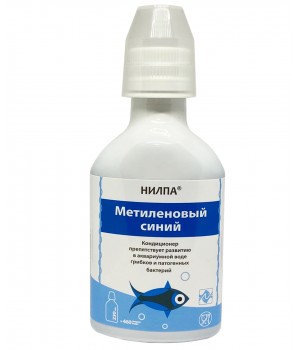Кондиционер НИЛПА  Метиленовый синий 100мл, препятствующий развитию в аквариумной воде грибков и пат