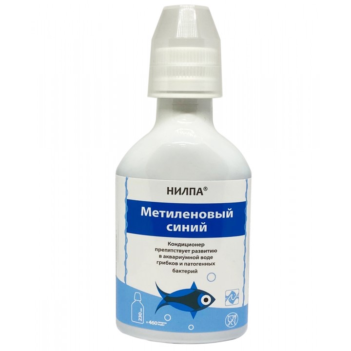 Кондиционер НИЛПА  Метиленовый синий 100мл, препятствующий развитию в аквариумной воде грибков и пат