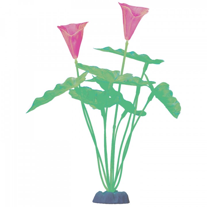 Растение пластиковое GLOFISH с GLO-эффектом флуоресцентное зелёное 40см