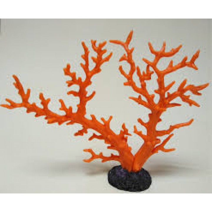 Декор из силикона Коралл оранжевый мягкий 34*7*26см