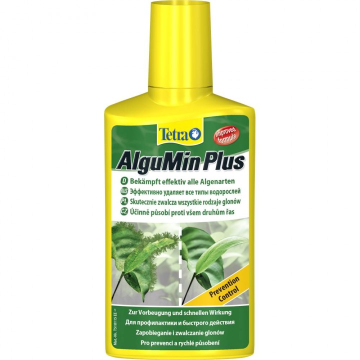 Тетра АльгуМин 100 мл - мягкое средство для предотвращения появления водорослей в аквариуме