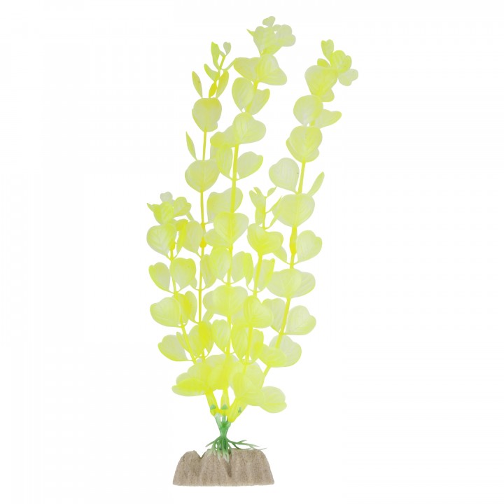 Растение пластиковое GLOFISH флуоресцентное желтое 20,32см