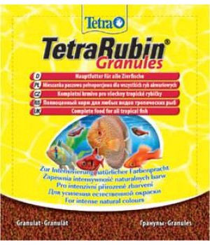Тетра Рубин гранулес 15 гр - корм для усиления окраса рыб в виде гранул