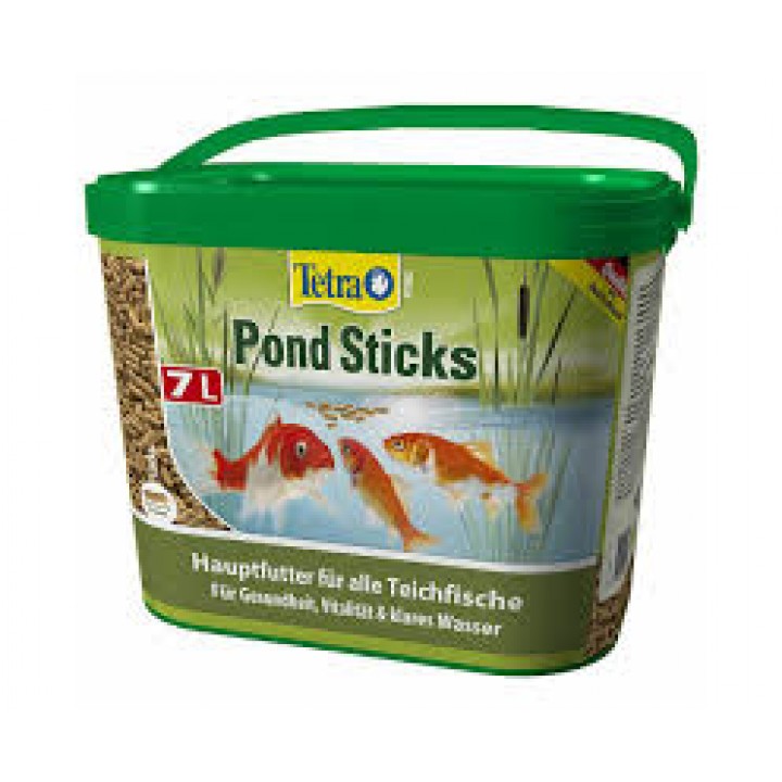 Тетра Понд Стикс 7 л (ведро)- основной корм для всех видов прудовых рыб в виде плавающих палочек