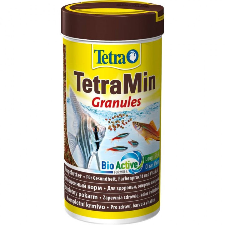 Тетра Мин гранулес 500 мл - гранулированный корм для всех видов декоративных рыб