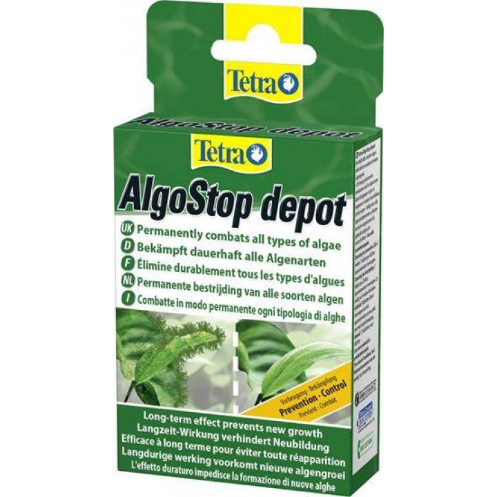 Тетра АльгоСтоп Депот 12 таб - препарат длительного действия для борьбы с водорослями в аквариуме