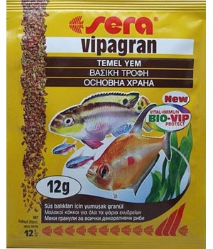 Корм Сера Випагран 12 гр - основной корм для всех видов рыб в виде гранул