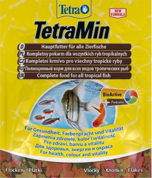 Тетра Мин 12 гр - основной корм для долгой и здоровой жизни всех видов рыб в виде хлопьев